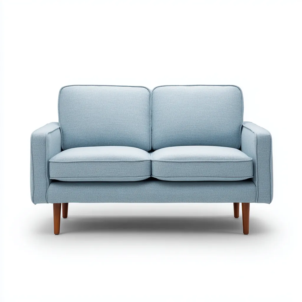 Canapé droit tissu 168x88x85 cm - Bleu clair - design moderne-Luxeero