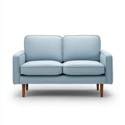 Canapé droit tissu 168x88x85 cm - Bleu clair - design moderne-Luxeero