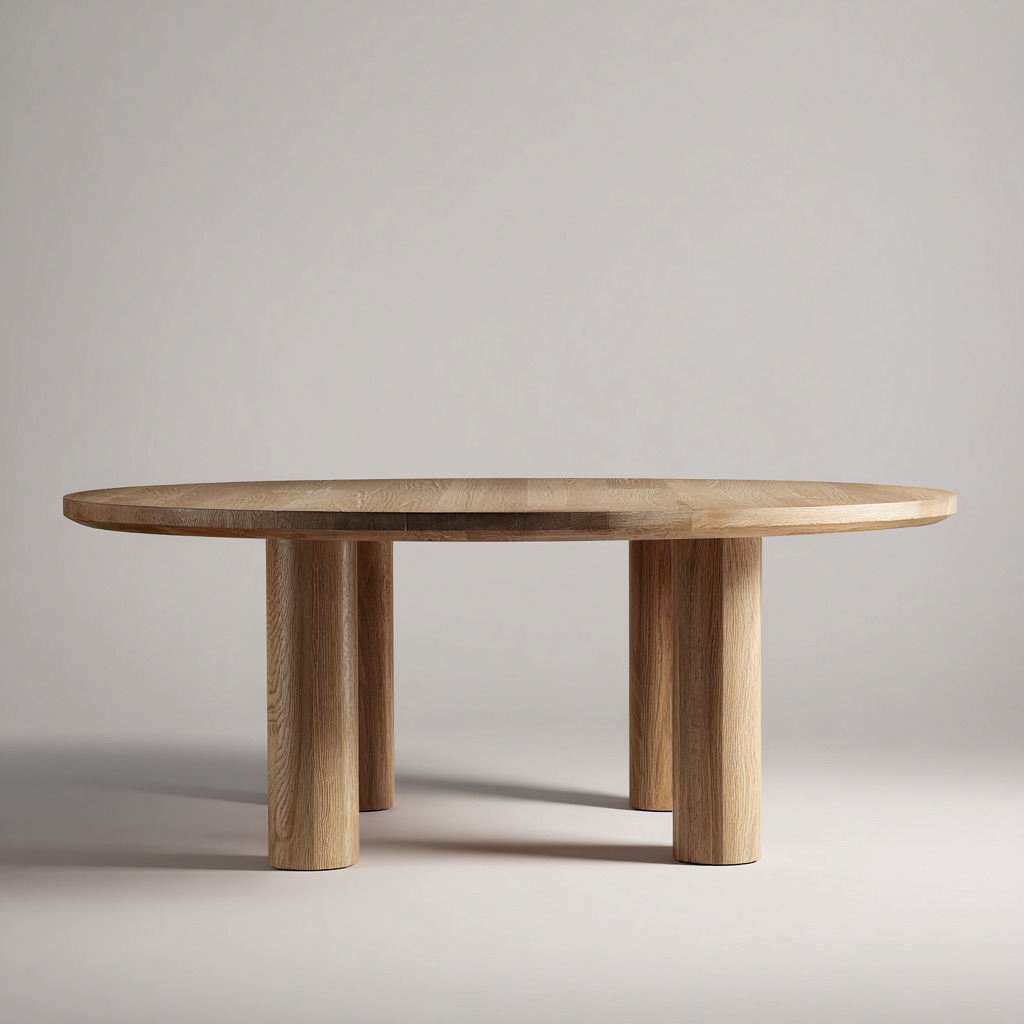Table à manger bois 200x110x75 cm - bois clair - design contemporain-Luxeero