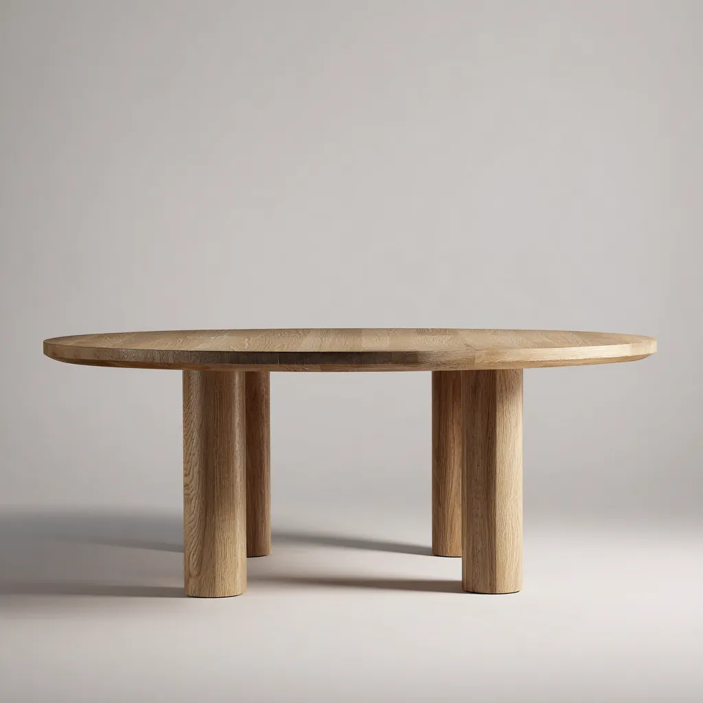 Table à manger bois 200x110x75 cm - bois clair - design contemporain-Luxeero