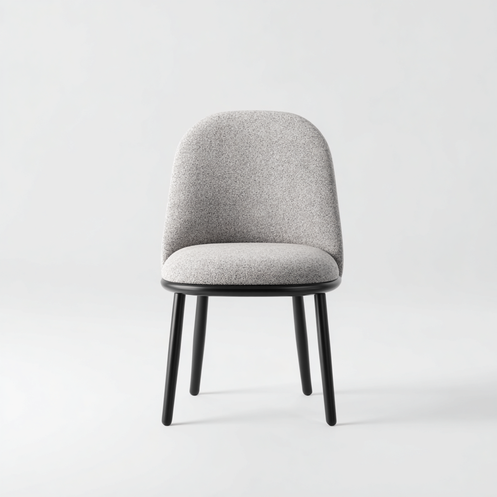 Chaise de salle à manger tissu 49x54x83 cm - gris-noir - style moderne-Luxeero