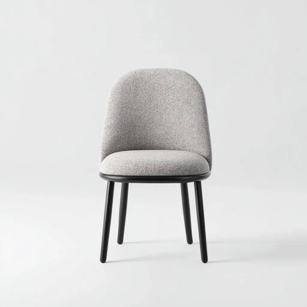 Chaise de salle à manger tissu 49x54x83 cm - gris-noir - style moderne-Luxeero