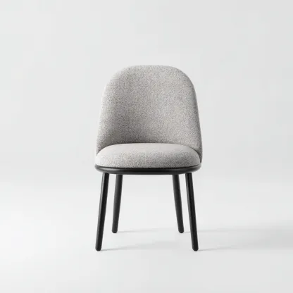 Chaise de salle à manger tissu 49x54x83 cm - gris-noir - style moderne-Luxeero