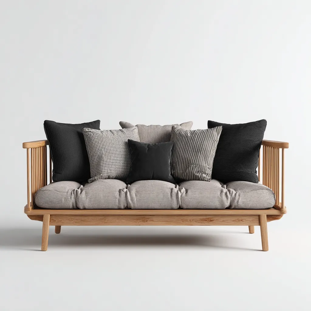 Canapé-lit bois 195x85x82 cm - bois clair-gris - adapté à la chambre - design moderne-Luxeero