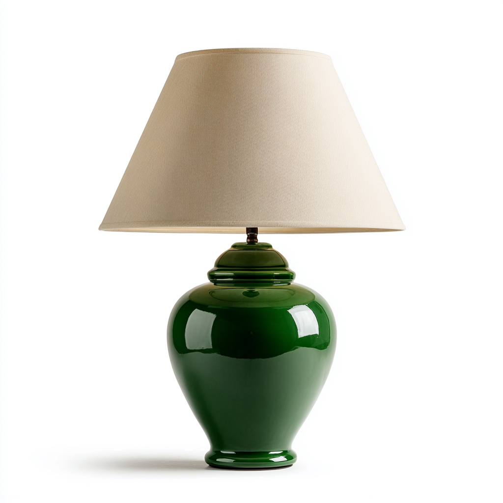 Lampe de table céramique 40x40x55 cm - vert-beige - style classique-Luxeero