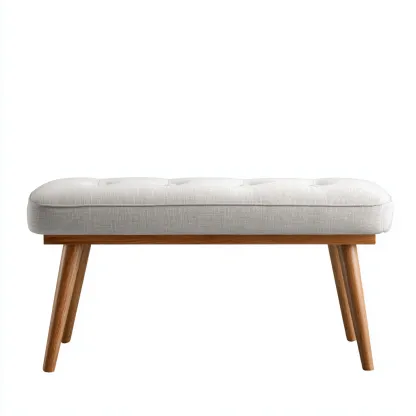Banc de lit tissu 100x40x45 cm - gris clair-chêne clair - adapté à la chambre - design moderne-Luxeero