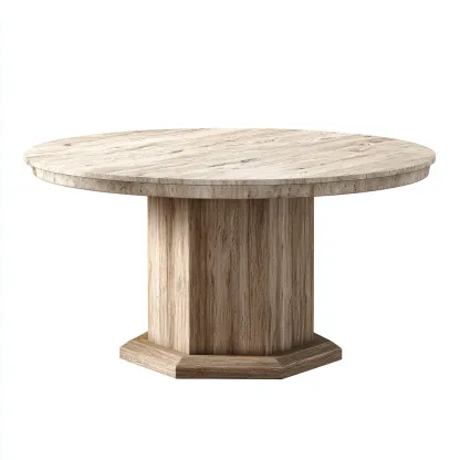Table à manger bois 140x140x75 cm - bois clair - design contemporain-Luxeero