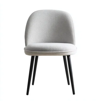 Chaise de salle à manger tissu et métal 48x52x82 cm gris-noir - design moderne-Luxeero