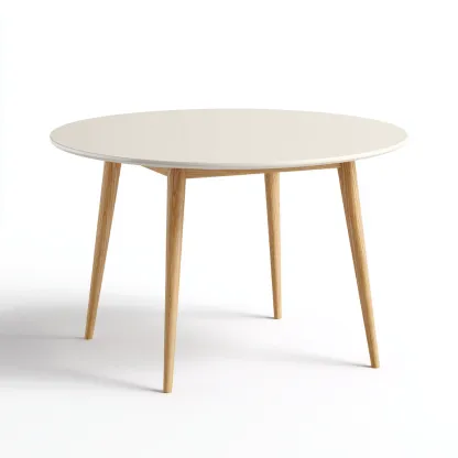 Table basse bois 78x78x47 cm - blanc-bois naturel - design moderne-Luxeero