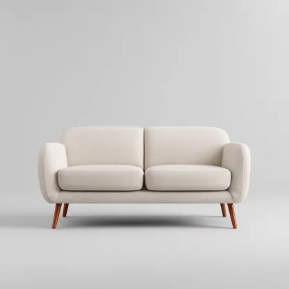 Canapé droit tissu 150x80x80 cm - Beige - design moderne-Luxeero