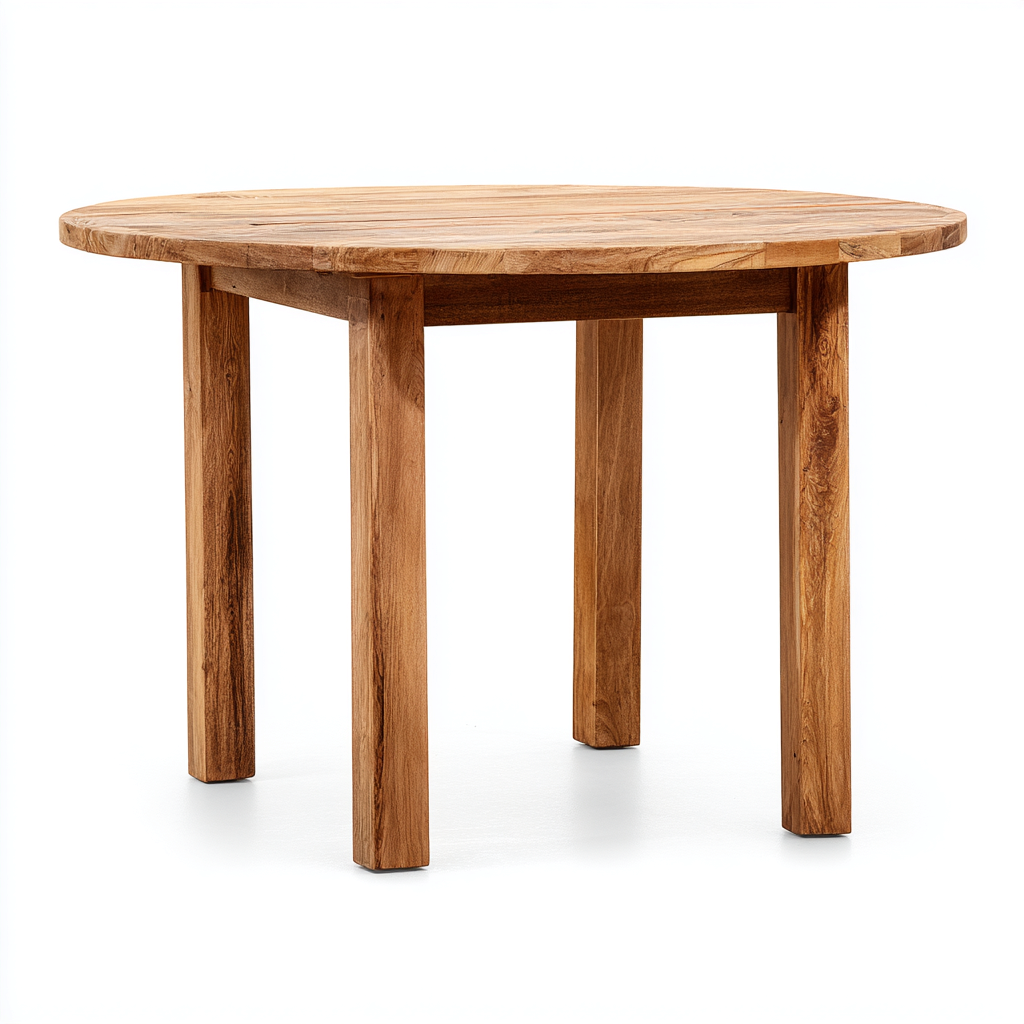 Table basse bois 80x80x48 cm naturel design moderne-Luxeero