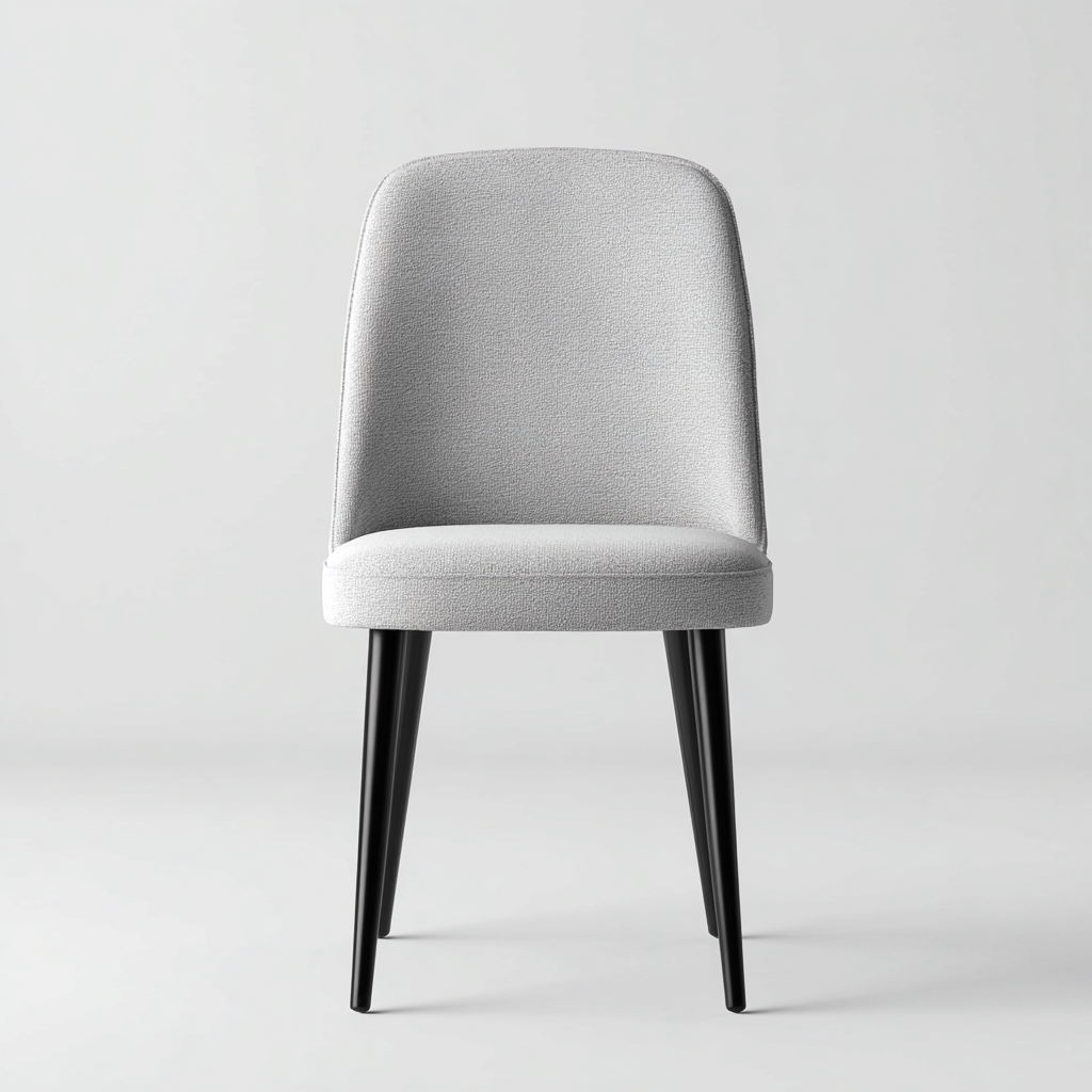 Chaise de salle à manger en tissu 48x52x82 cm - gris-noir - style moderne-Luxeero