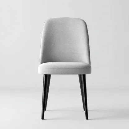 Chaise de salle à manger en tissu 48x52x82 cm - gris-noir - style moderne-Luxeero