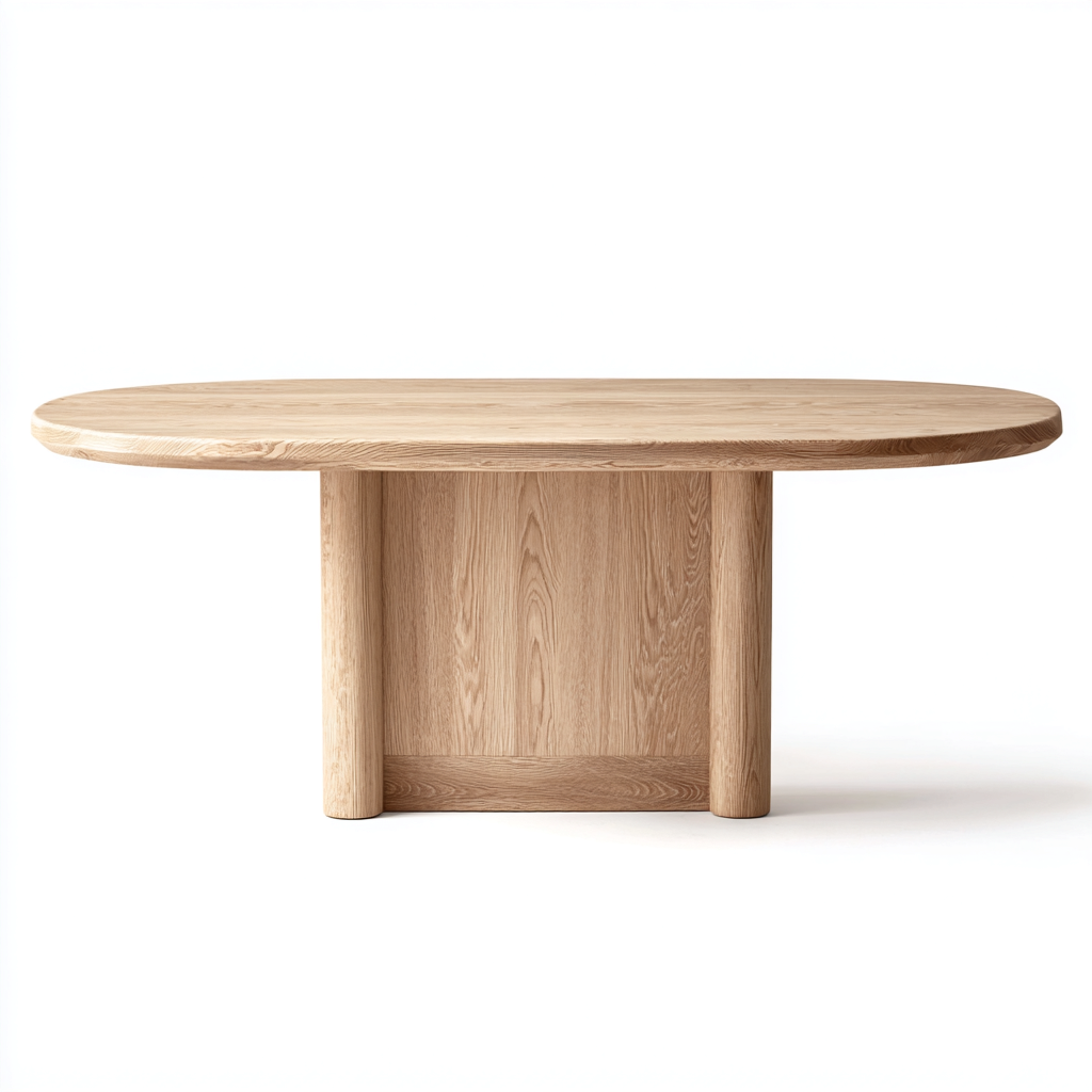 Table à manger bois massif 180x110x76 cm bois clair - design moderne - usage salle à manger-Luxeero