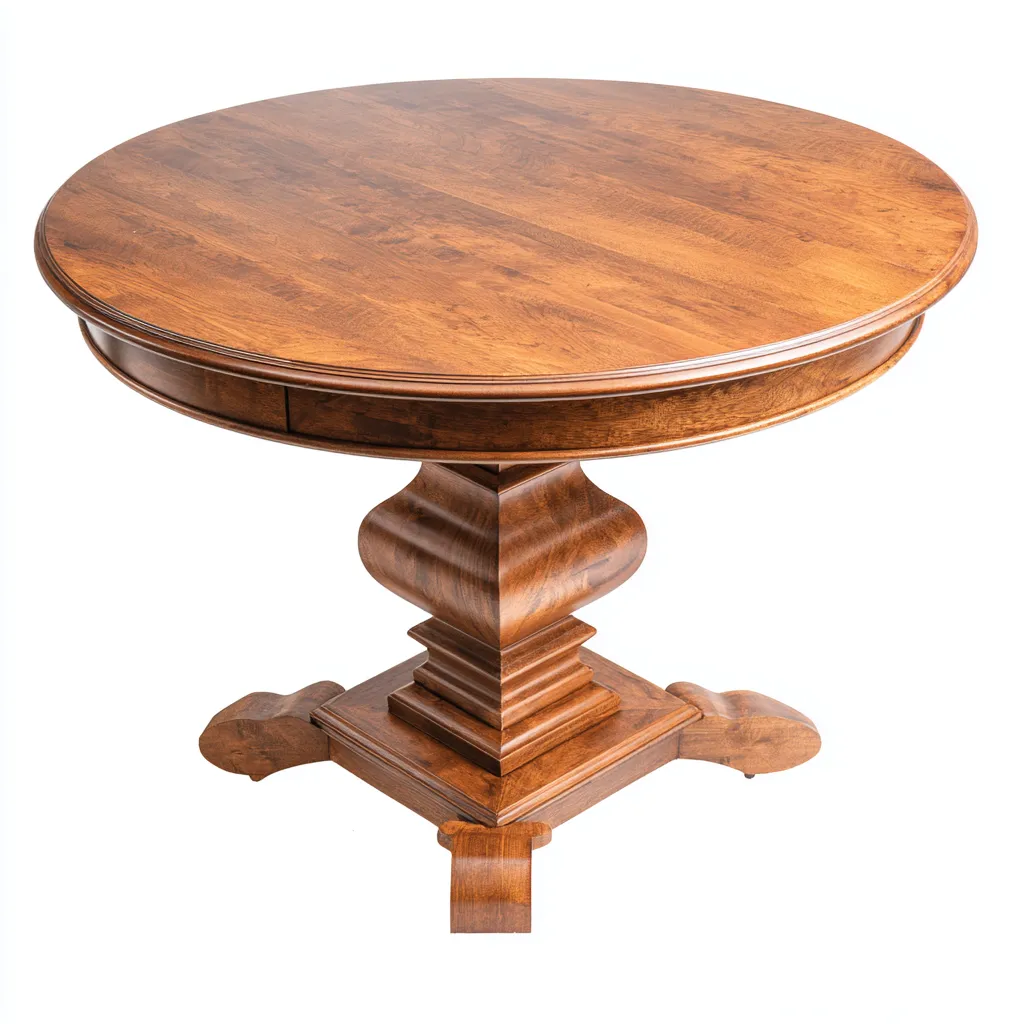 Table à manger en bois massif 120x120x75 cm - bois - style classique-Luxeero