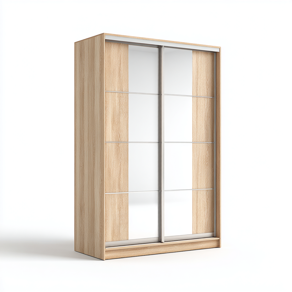 Armoire bois 180x60x200 cm - bois-blanc - design moderne-Luxeero