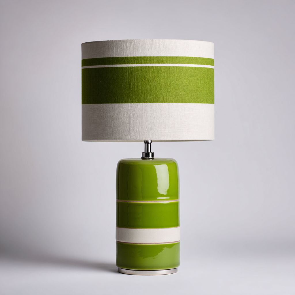 Lampe de table céramique 38x38x60 cm - vert-beige - style moderne-Luxeero