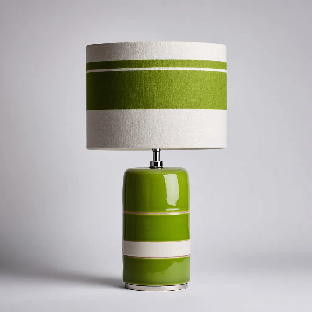Lampe de table céramique 38x38x60 cm - vert-beige - style moderne-Luxeero