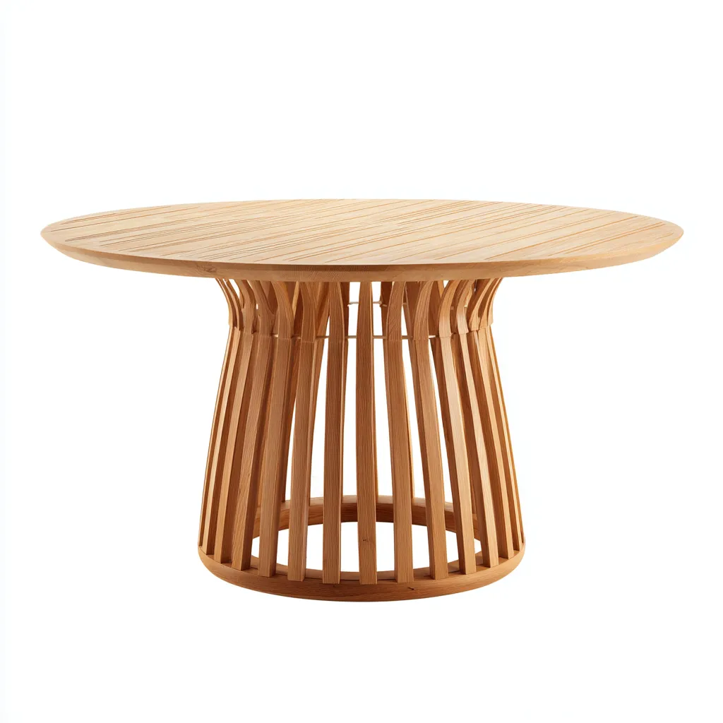 Table basse bois 100x100x45 cm - bois naturel - design moderne-Luxeero