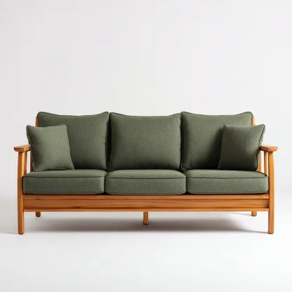 Canapé de jardin bois-tissu 185x80x82 cm - vert - design moderne-Luxeero