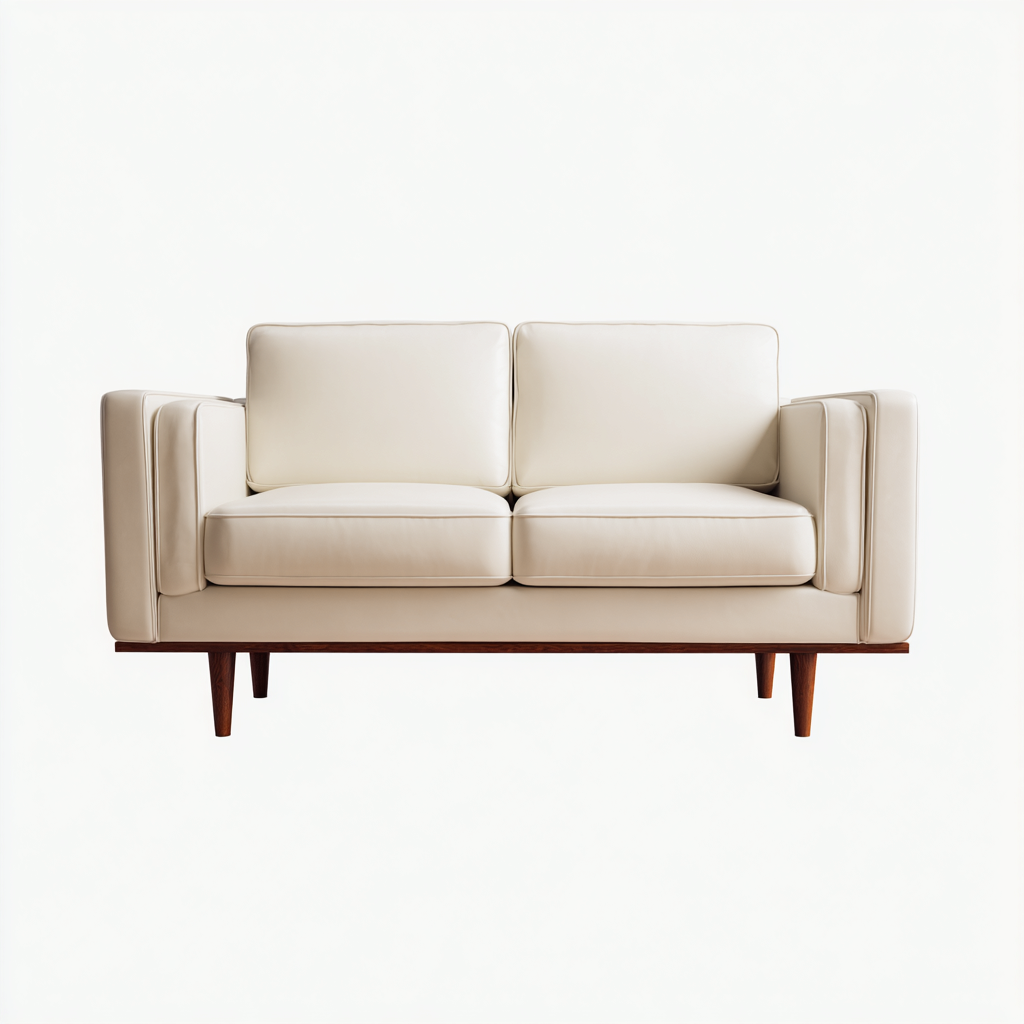 Canapé droit 180x85x80 cm - beige - design moderne-Luxeero