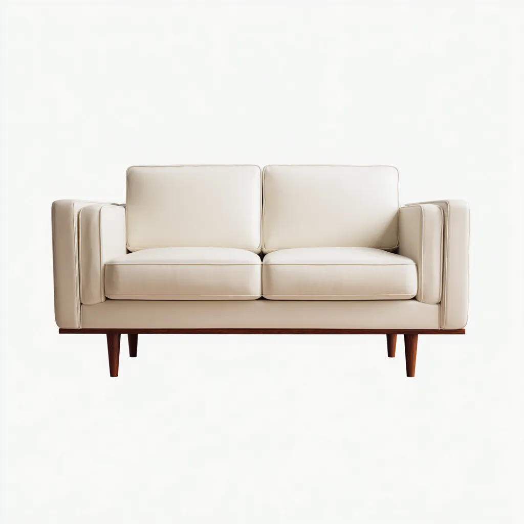 Canapé droit 180x85x80 cm - beige - design moderne-Luxeero