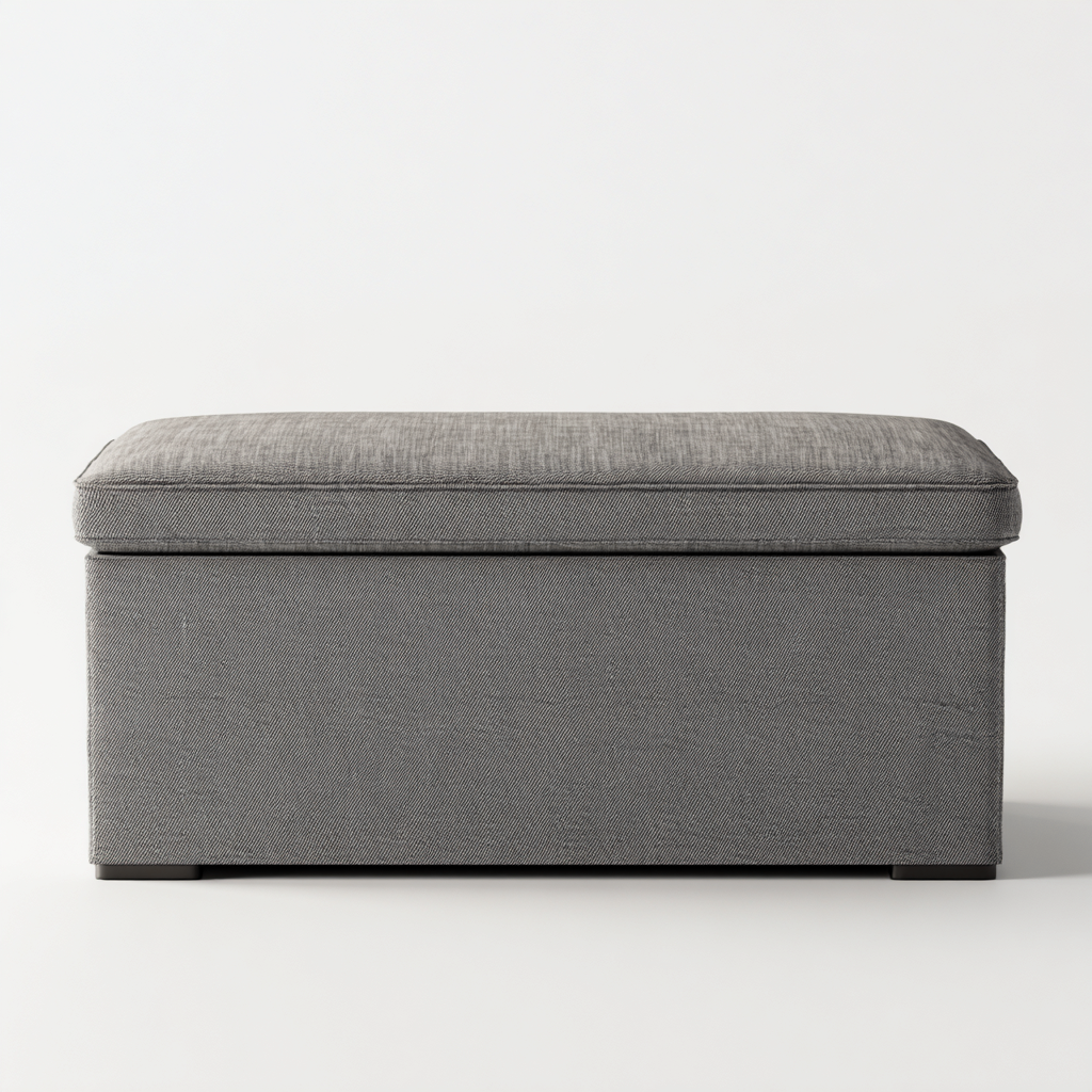Banc de lit tissu 95x45x42 cm - gris - design moderne-Luxeero