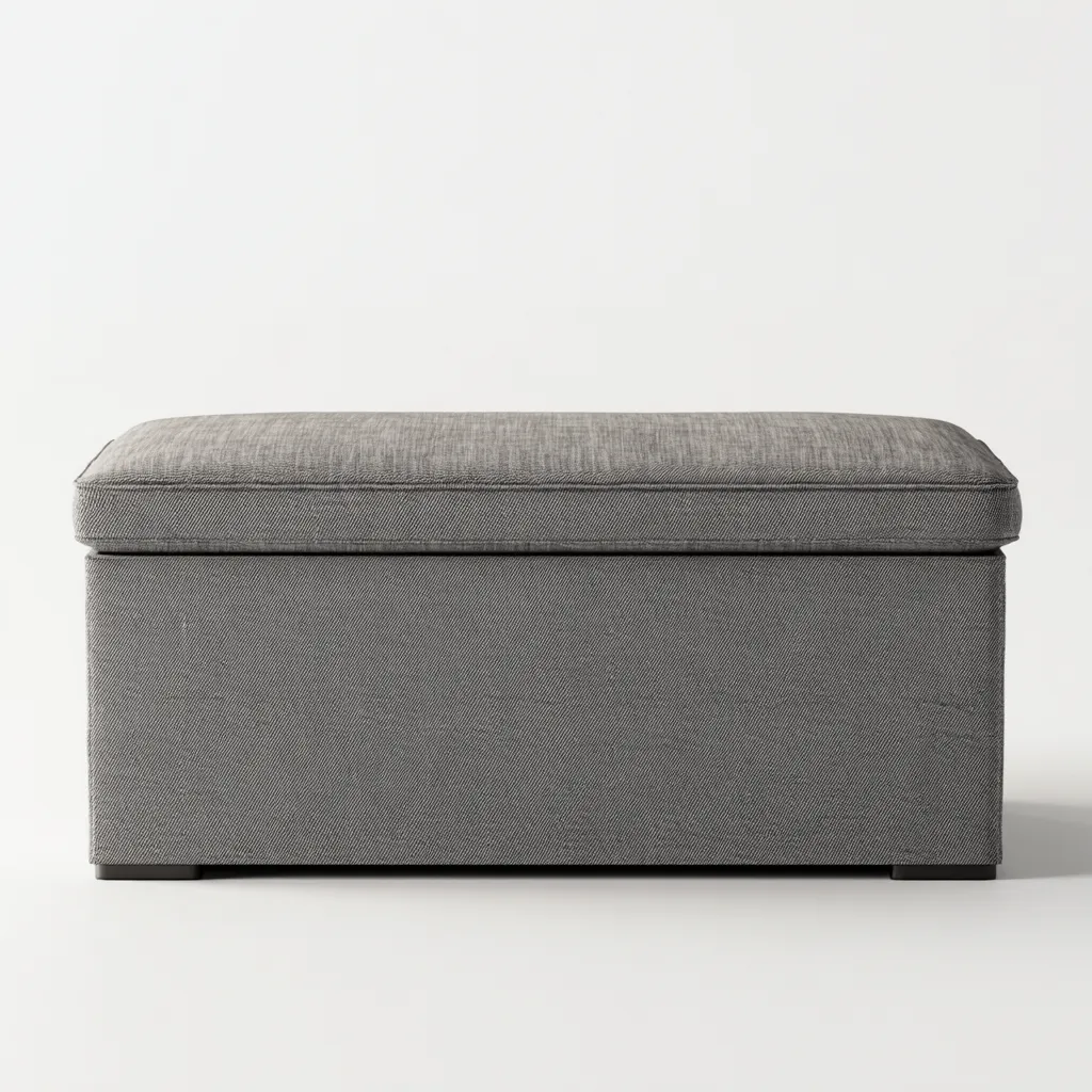 Banc de lit tissu 95x45x42 cm - gris - design moderne-Luxeero