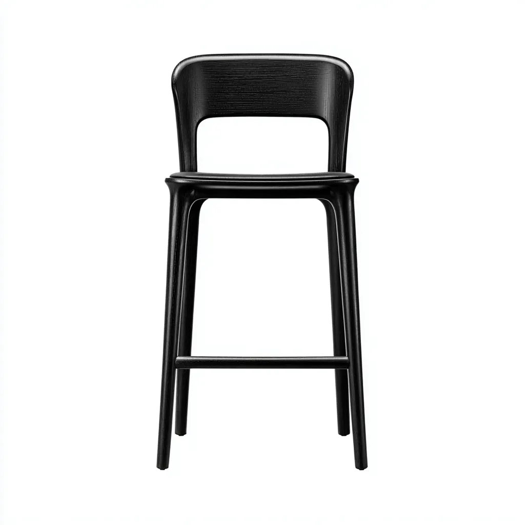 Tabouret de bar bois 45x45x105 cm noir design moderne-Luxeero