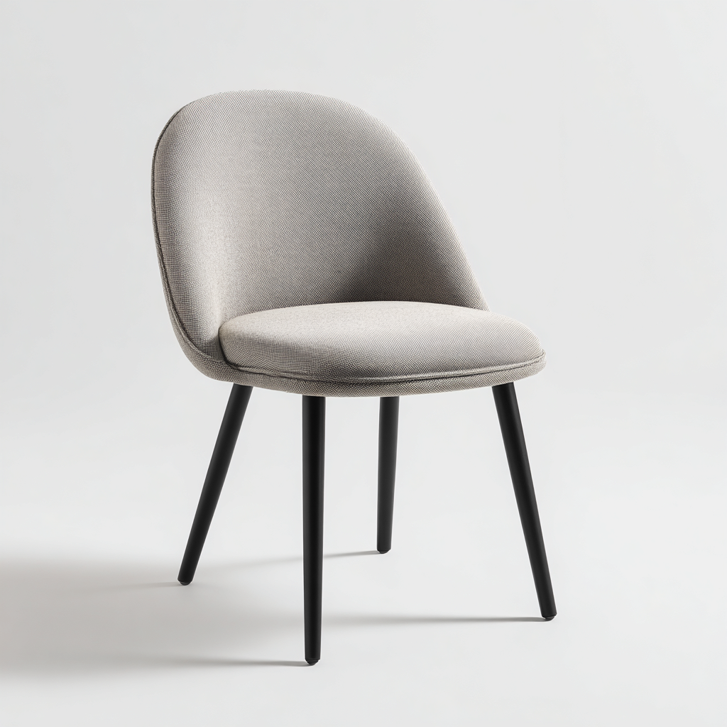 Chaise de salle à manger tissu 49x54x82 cm - beige-noir - design moderne-Luxeero