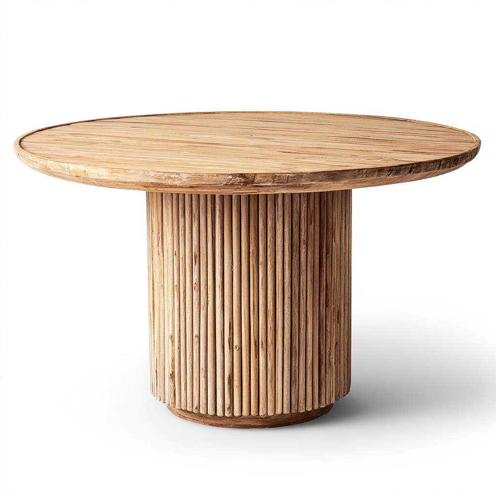 Table basse bois 85x85x45 cm - marron - design naturel-Luxeero