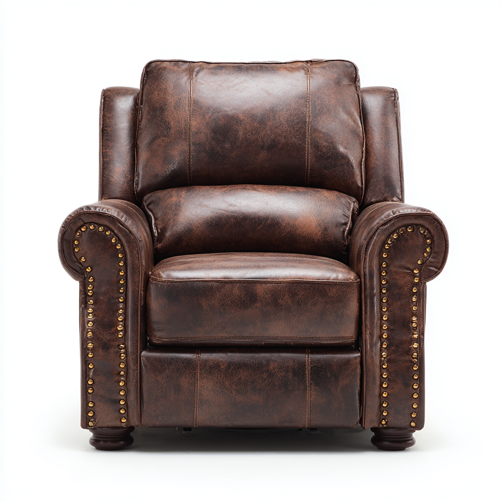 Fauteuil relax 98x92x103 cm - brun - design confortable-Luxeero