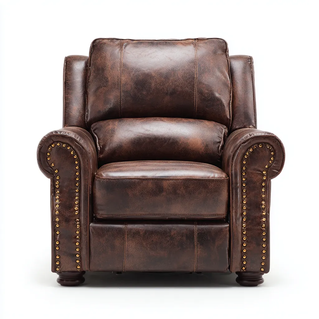 Fauteuil relax 98x92x103 cm - brun - design confortable-Luxeero