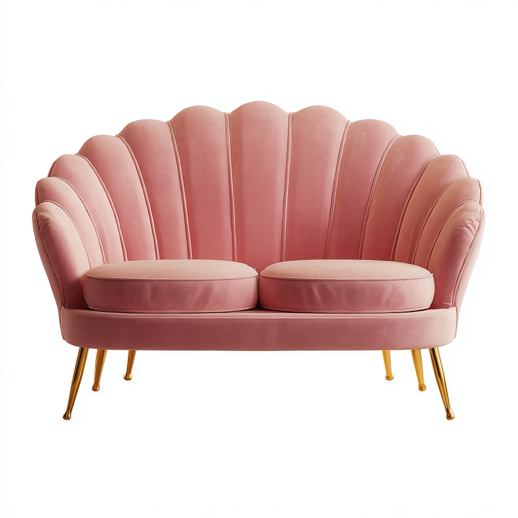 Canapé droit 155x78x85 cm - rose - design contemporain-Luxeero