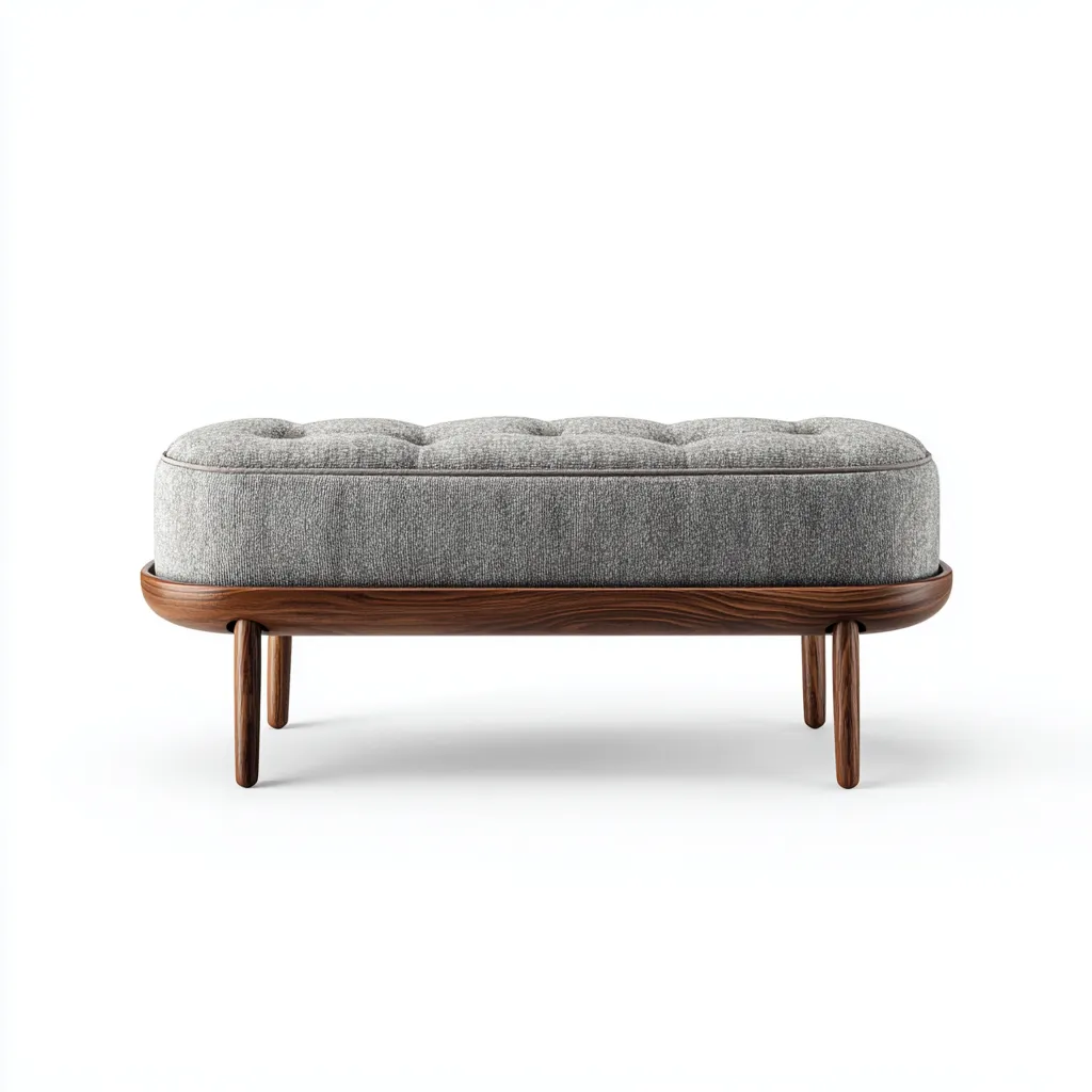 Banc de lit tissu 95x40x45 cm - gris-chêne foncé - adapté à la chambre - design moderne-Luxeero