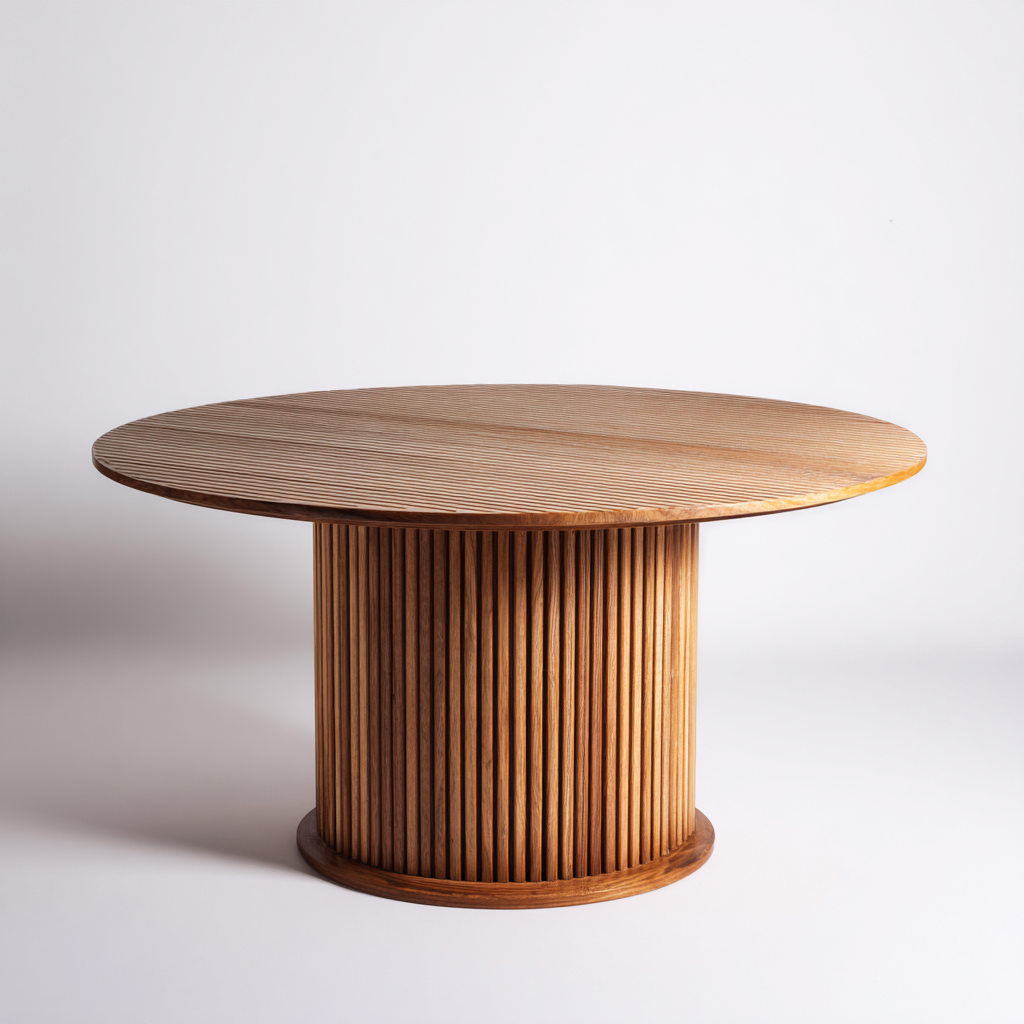 Table basse bois 100x100x45 cm - bois naturel - design moderne-Luxeero