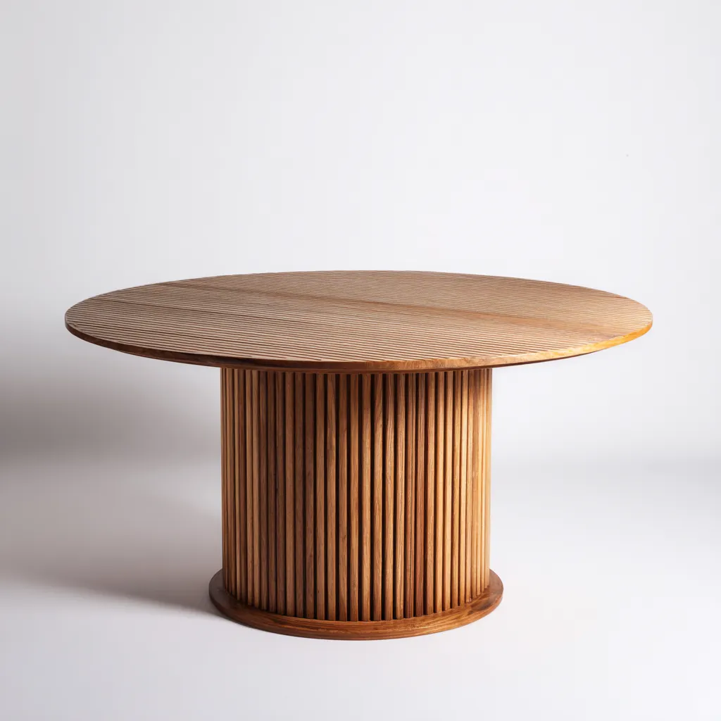 Table basse bois 100x100x45 cm - bois naturel - design moderne-Luxeero