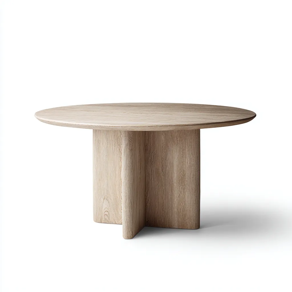 Table à manger en bois massif 130x130x75 cm - bois - style moderne-Luxeero