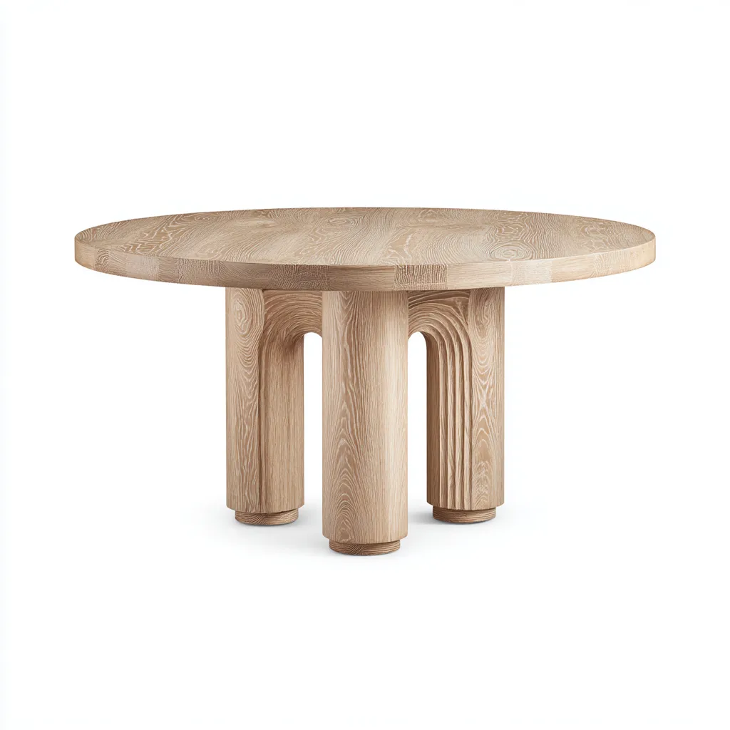 Table à manger en bois massif 135x135x75 cm - bois - style moderne-Luxeero