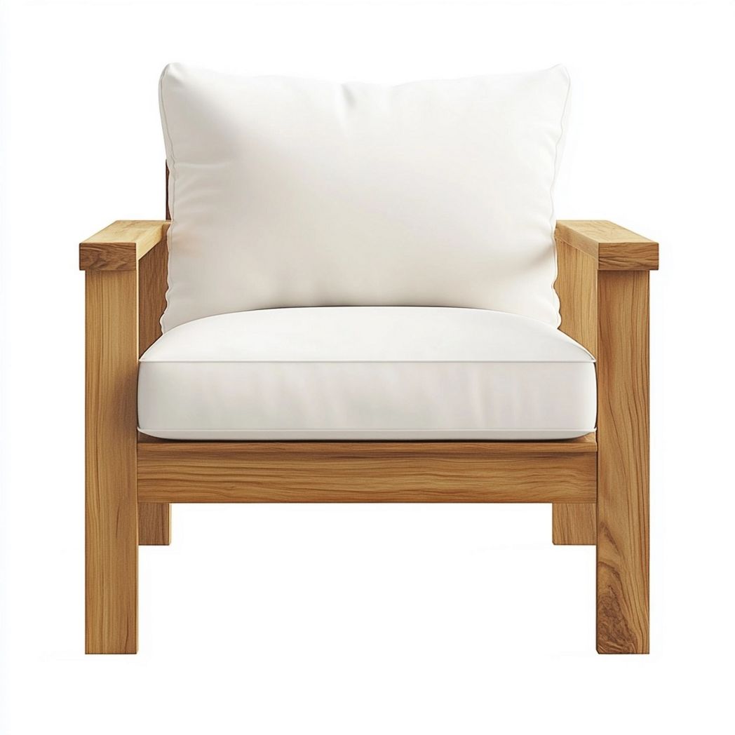 Sedia da Giardino in Legno Massello Bianca