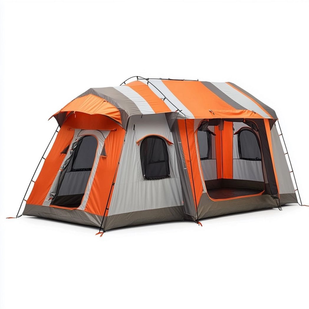 Tenda versatile in poliestere impermeabile arancione/argento