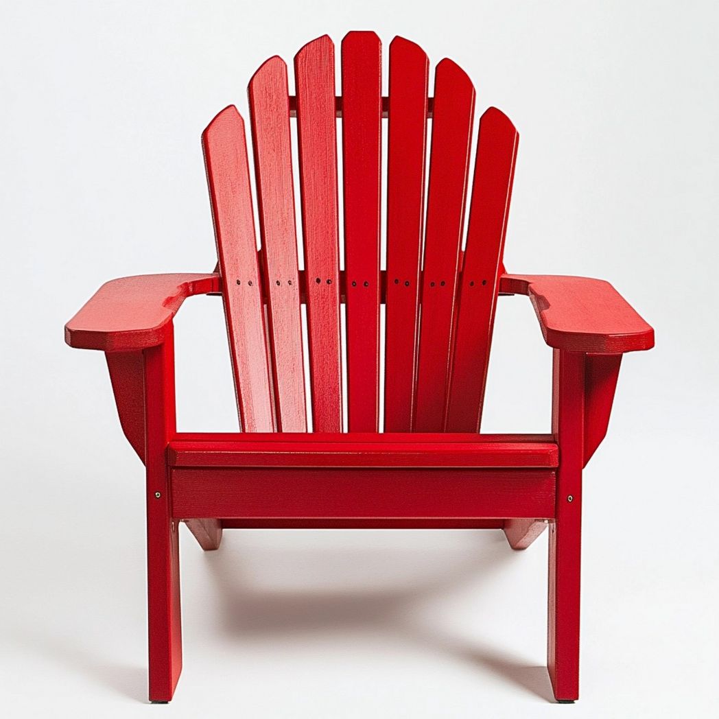 Sedia in Legno Massello Verniciato Rosso Adirondack 88x76x90 cm