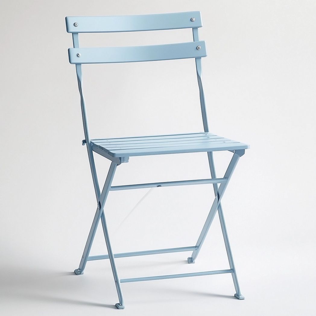 Sedia Pieghevole Azzurro Metallo 42x82 cm