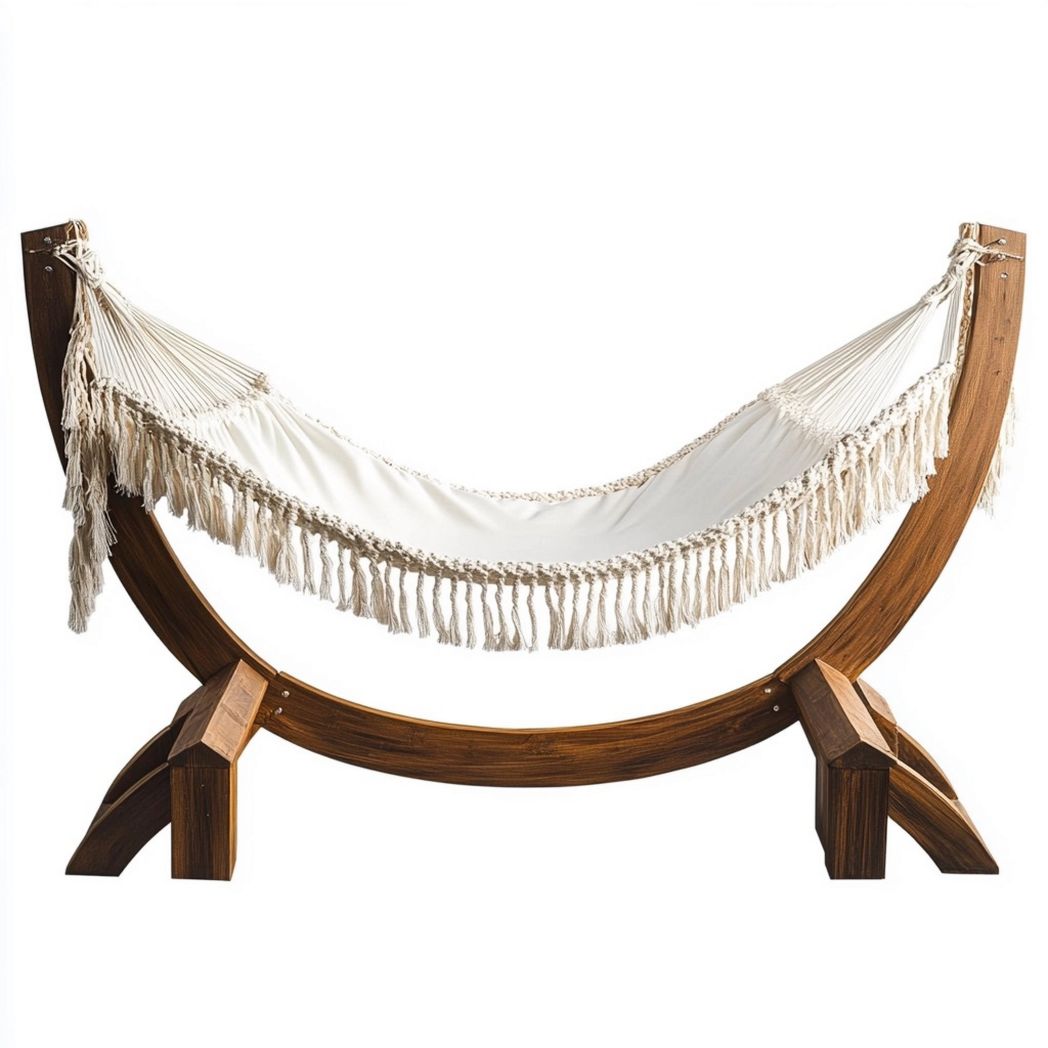 Amaca Crema Cotone Legno 200x150cm