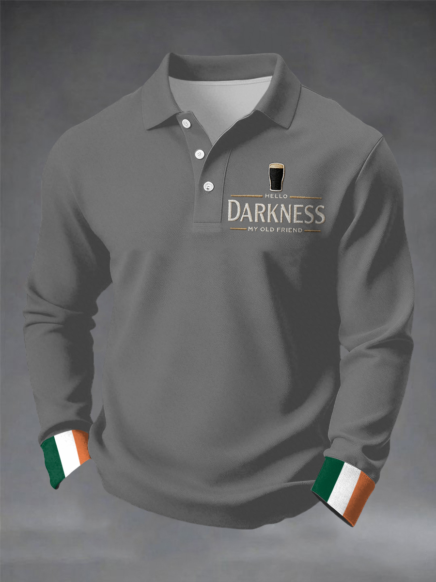 Men's Hello Darkness My Old Friend long sleeve shirt