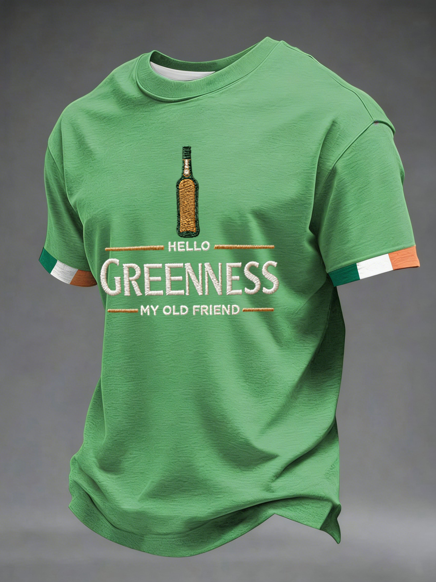 Men's Hello Greenness My Old Friend Irish Jameson Whiskey Printed T-Shirt