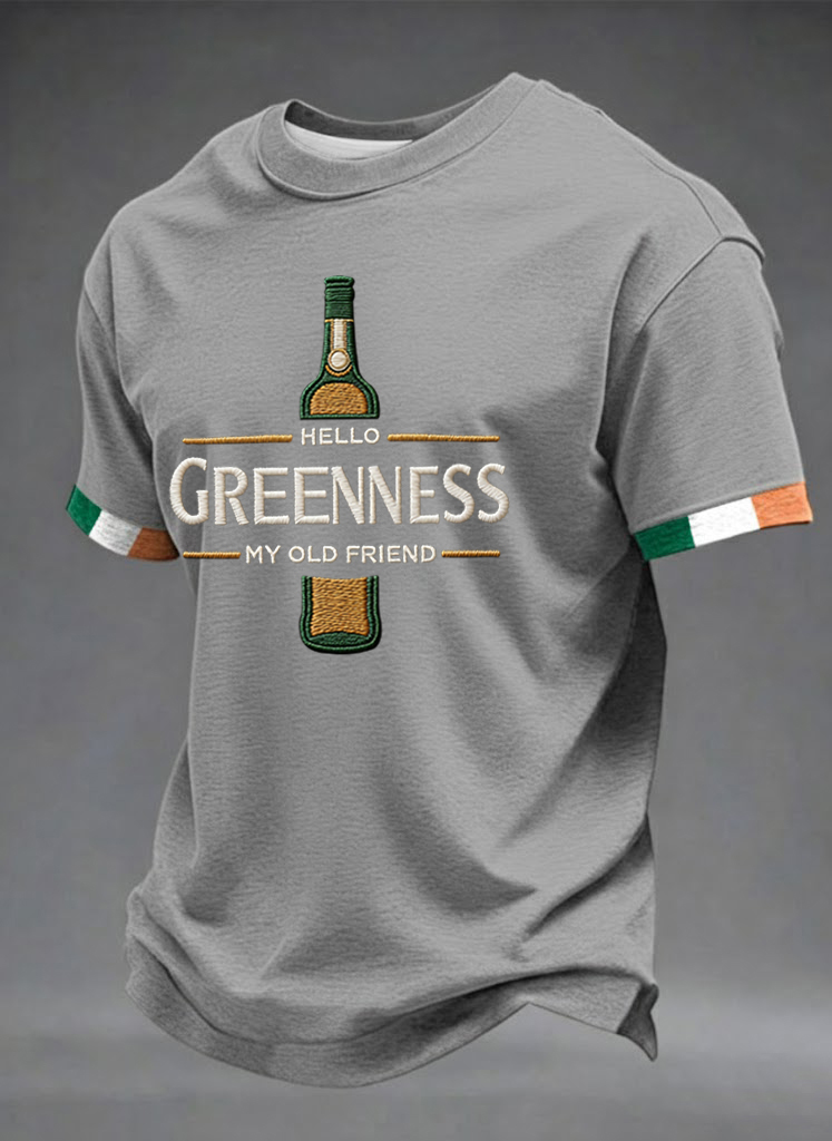 Men's Hello Greenness My Old Friend Irish Jameson Whiskey Printed T-Shirt