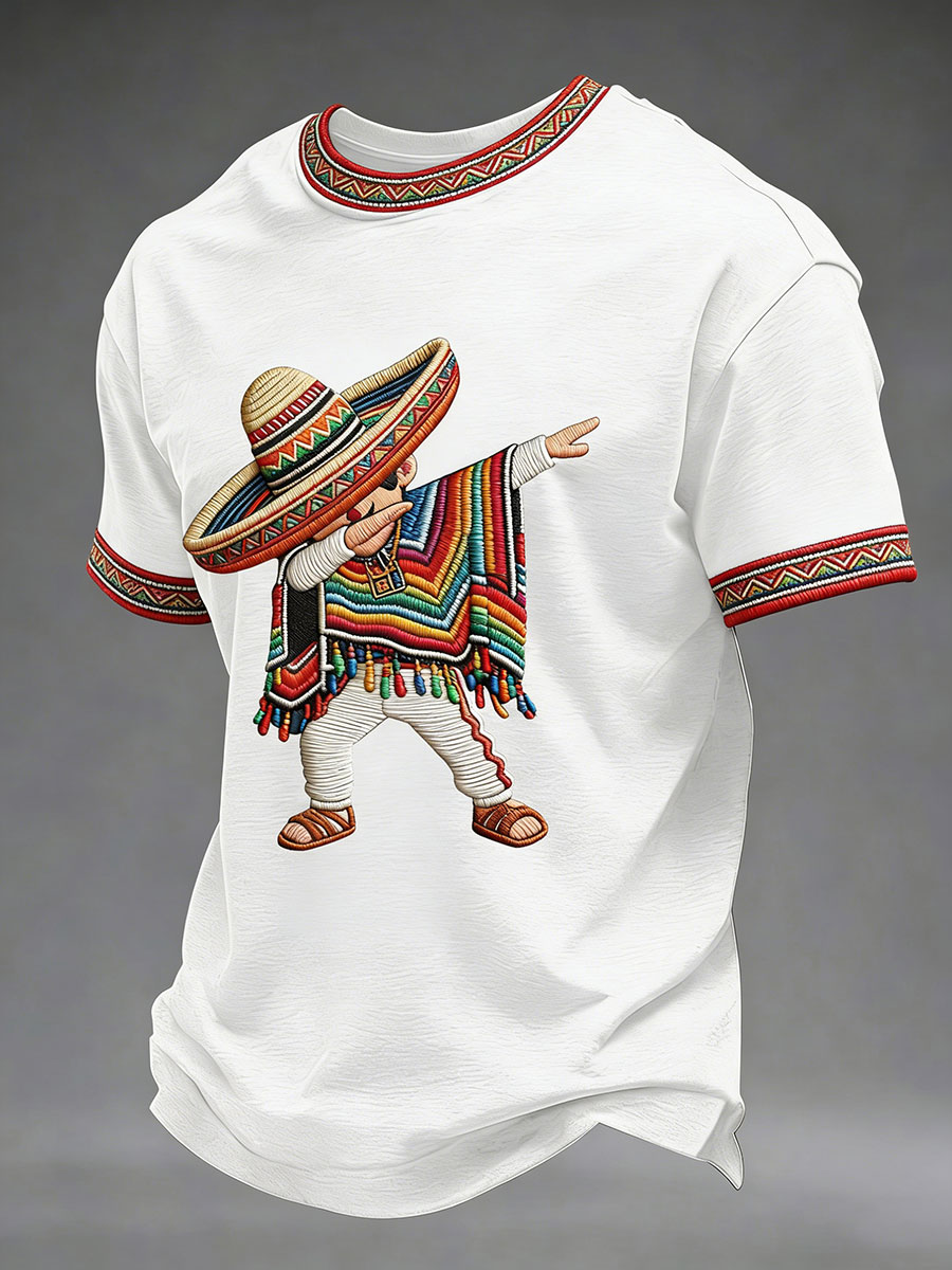 Men's Cinco de Mayo Print Casual T-Shirt