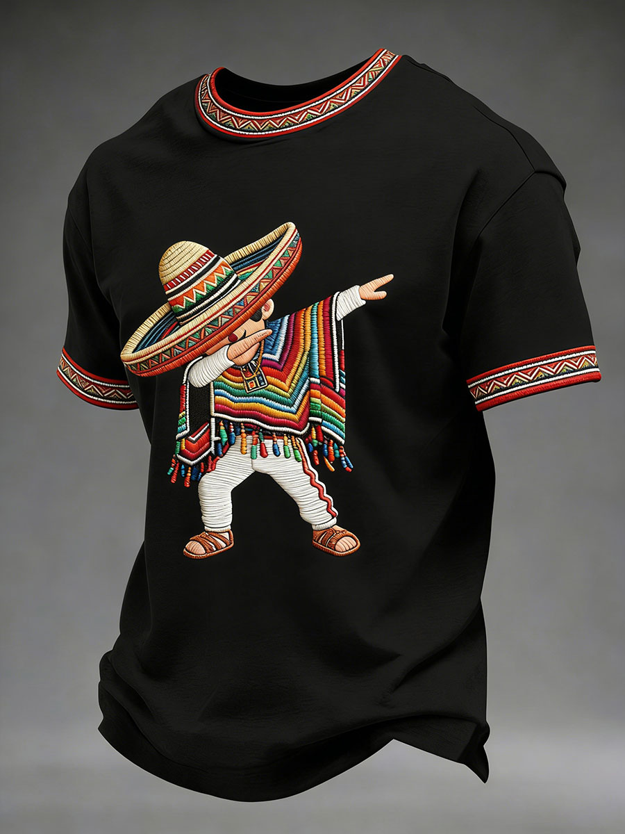 Men's Cinco de Mayo Print Casual T-Shirt
