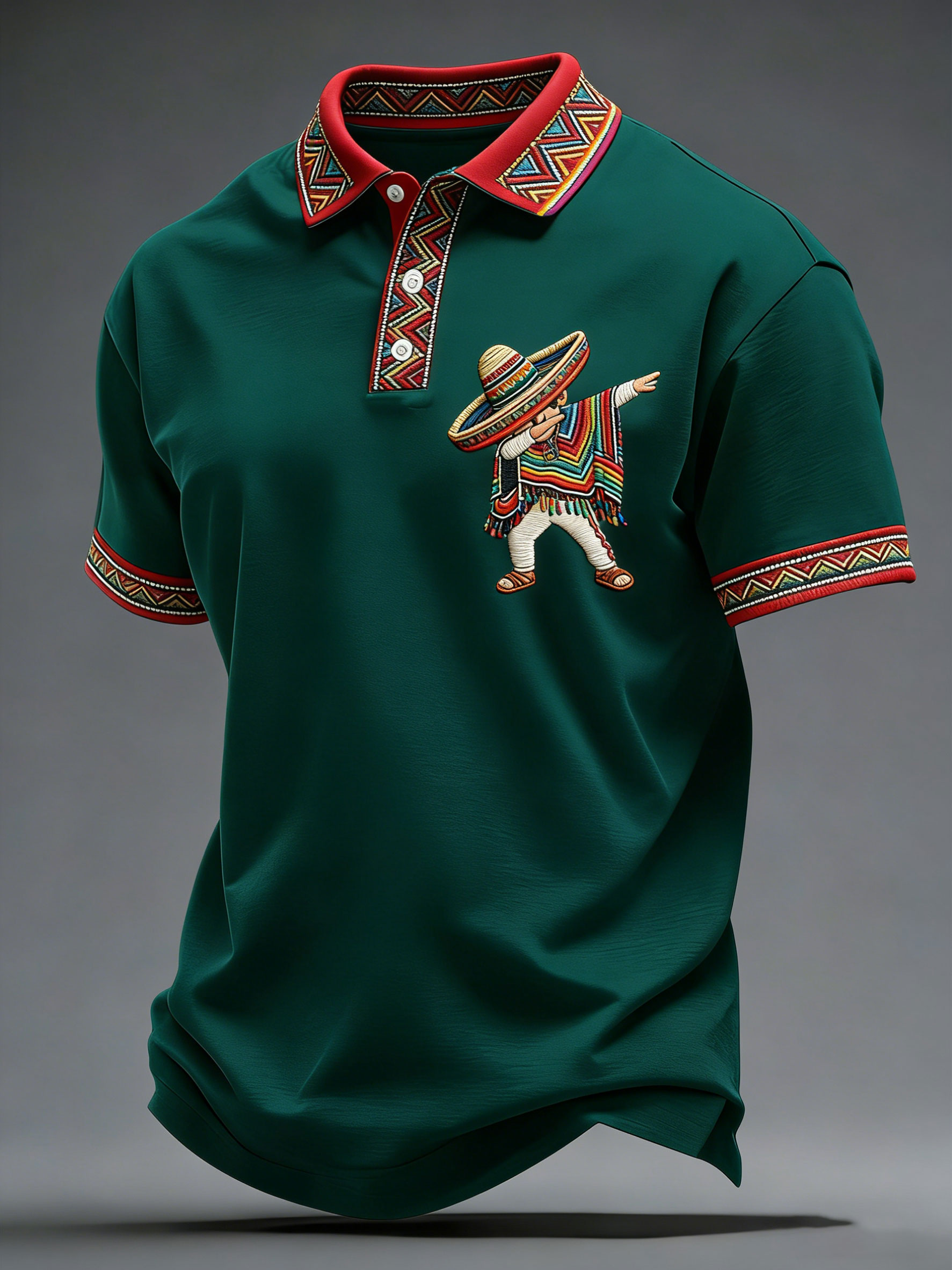 Men's Cinco de Mayo Printed Casual Shirt